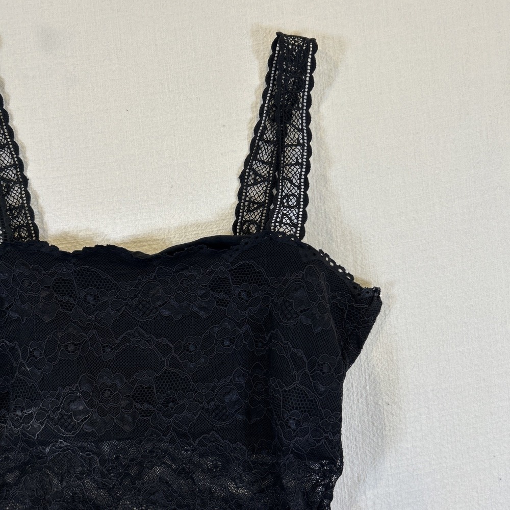 AllSaints Women Charlie Lace Bodysuit Black Lace Sleeveless 10 - Picture 3 of 15